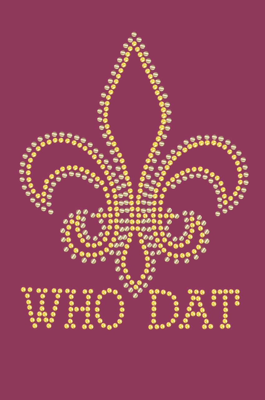 Fleur de Lis with Who Dat - Bandanna Burgundy