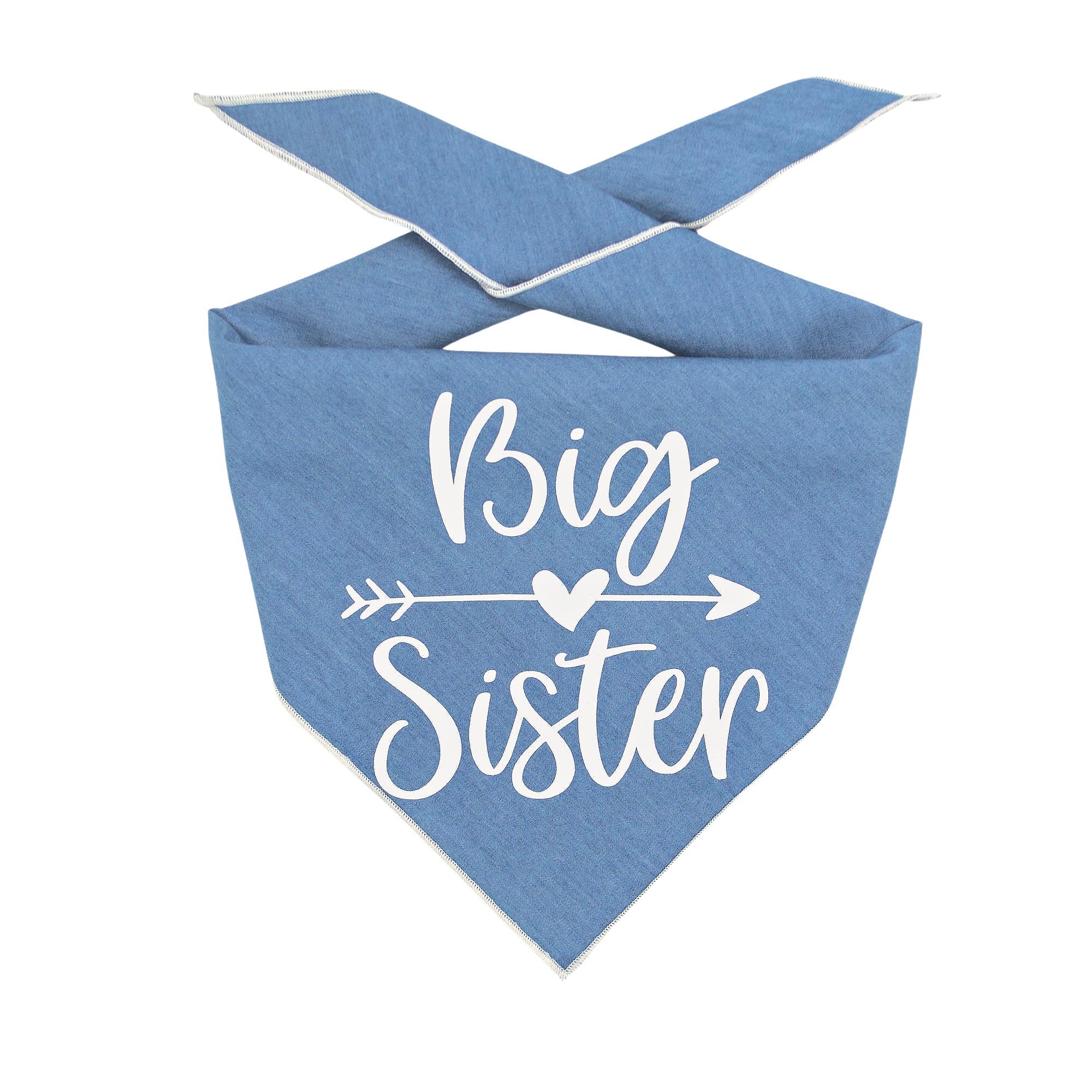 Big Sister Dog Bandana in Denim X-Large