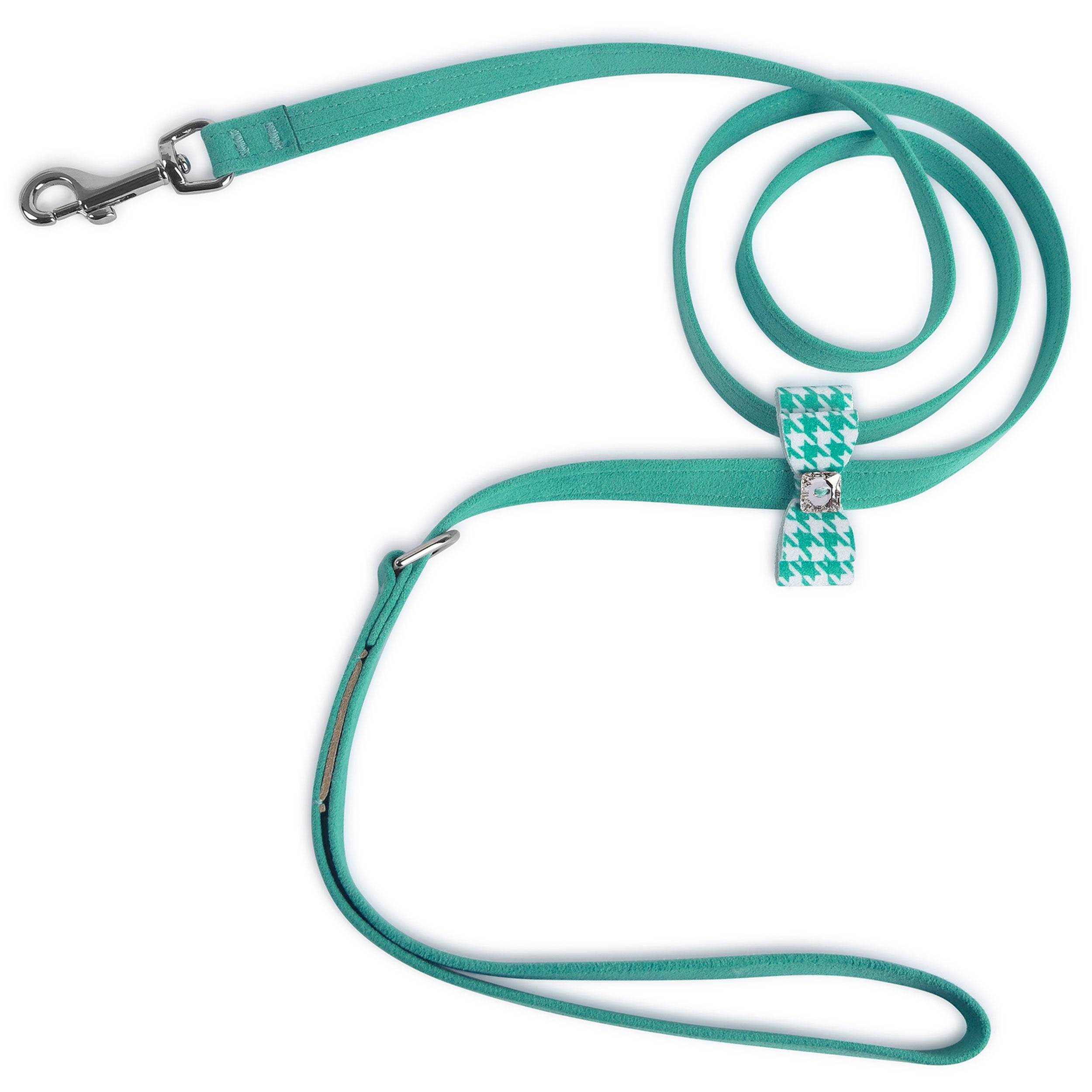 Bimini Houndstooth Big Bow Leash Bimini Blue