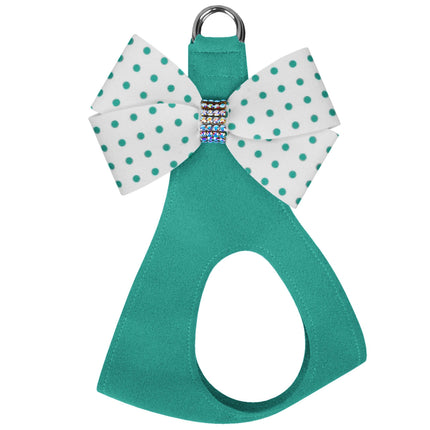 Bimini Polka Dot Nouveau Bow Step In Harness with Aurora Borealis Giltmore