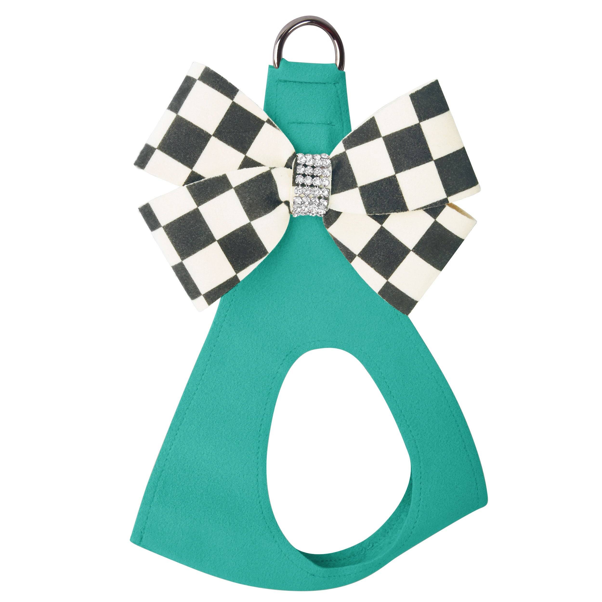 Windsor Check Nouveau Bow Step In Harness-Pretty Pastels Bimini Blue