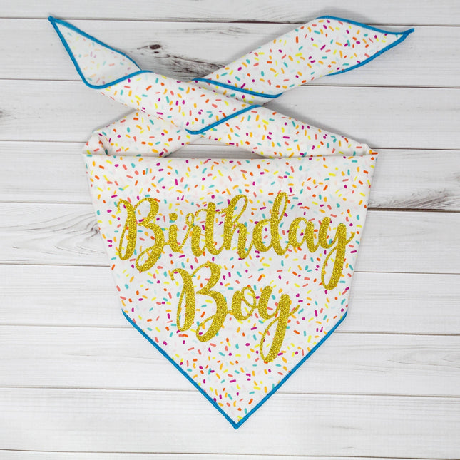 Birthday Boy Tie Dog Bandana