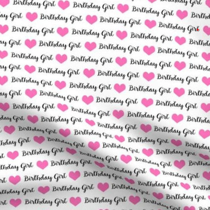 Birthday Girl Pink Heart Dog Bandana