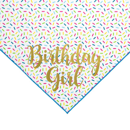 Birthday Girl Tie Dog Bandana