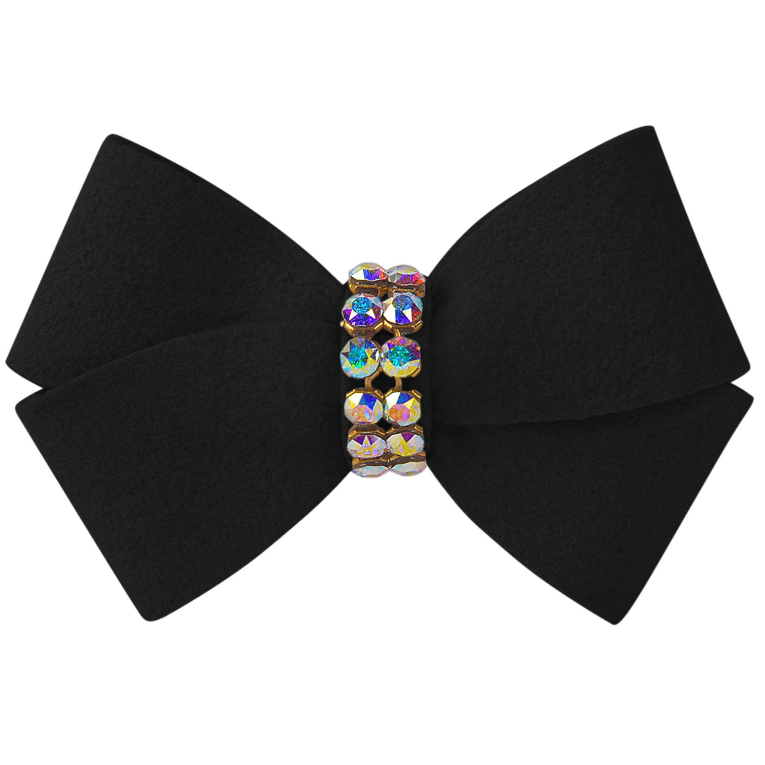 Nouveau Bow Hair Bow with Aurora Borealis Giltmore Black