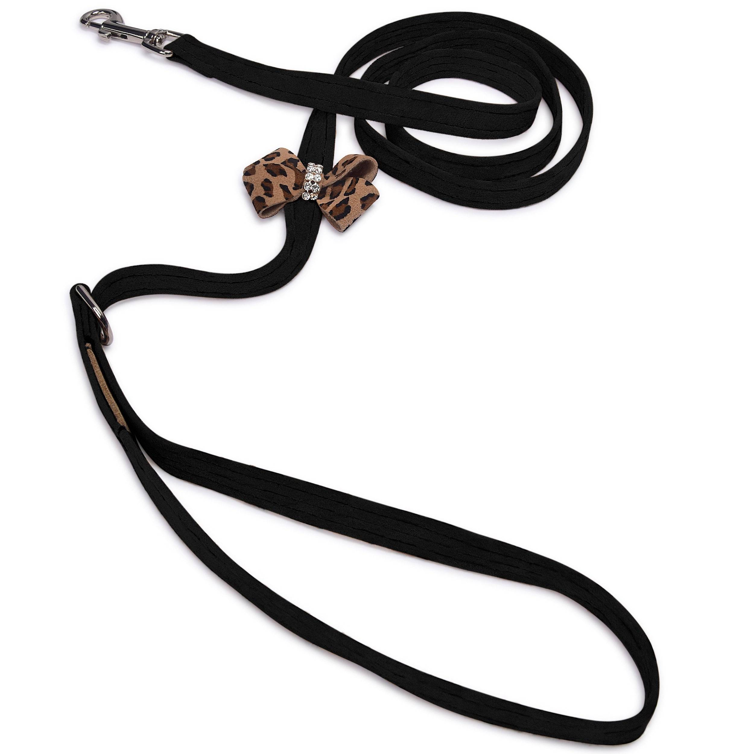 Cheetah Couture Nouveau Bow Leash Black