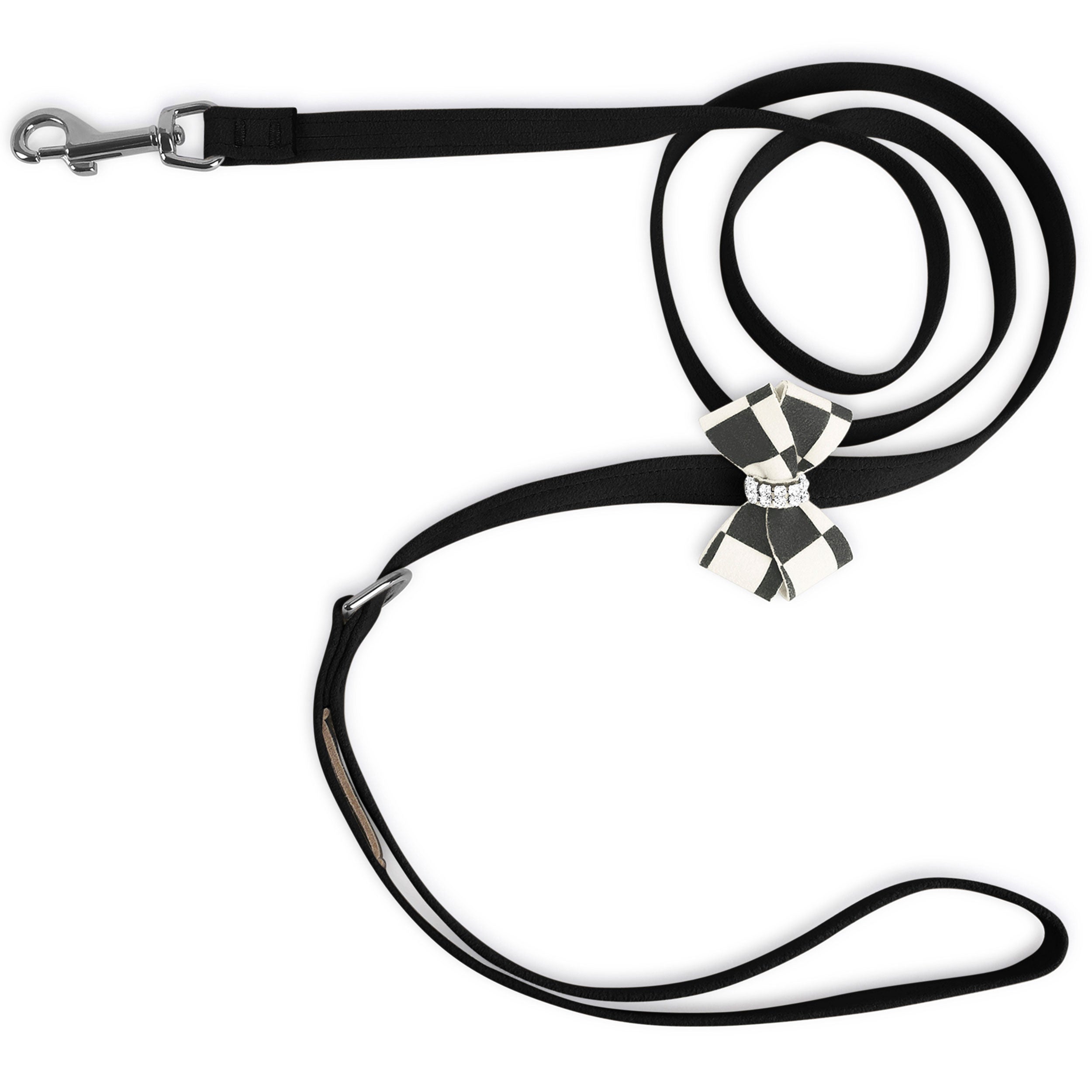 Windsor Check Nouveau Bow Leash Black