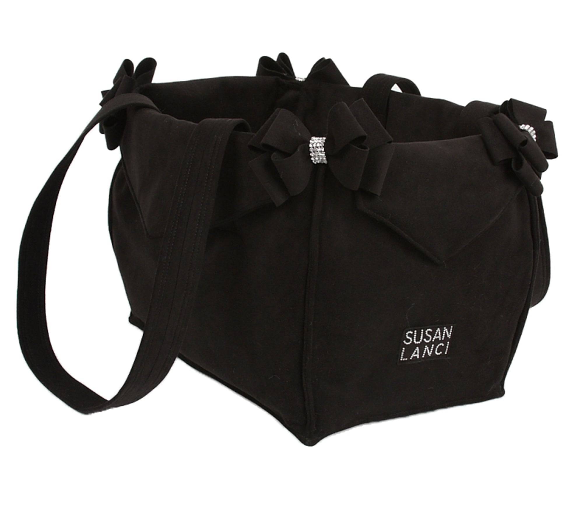 Black Double Nouveau Bow Luxury Carrier 1 Black