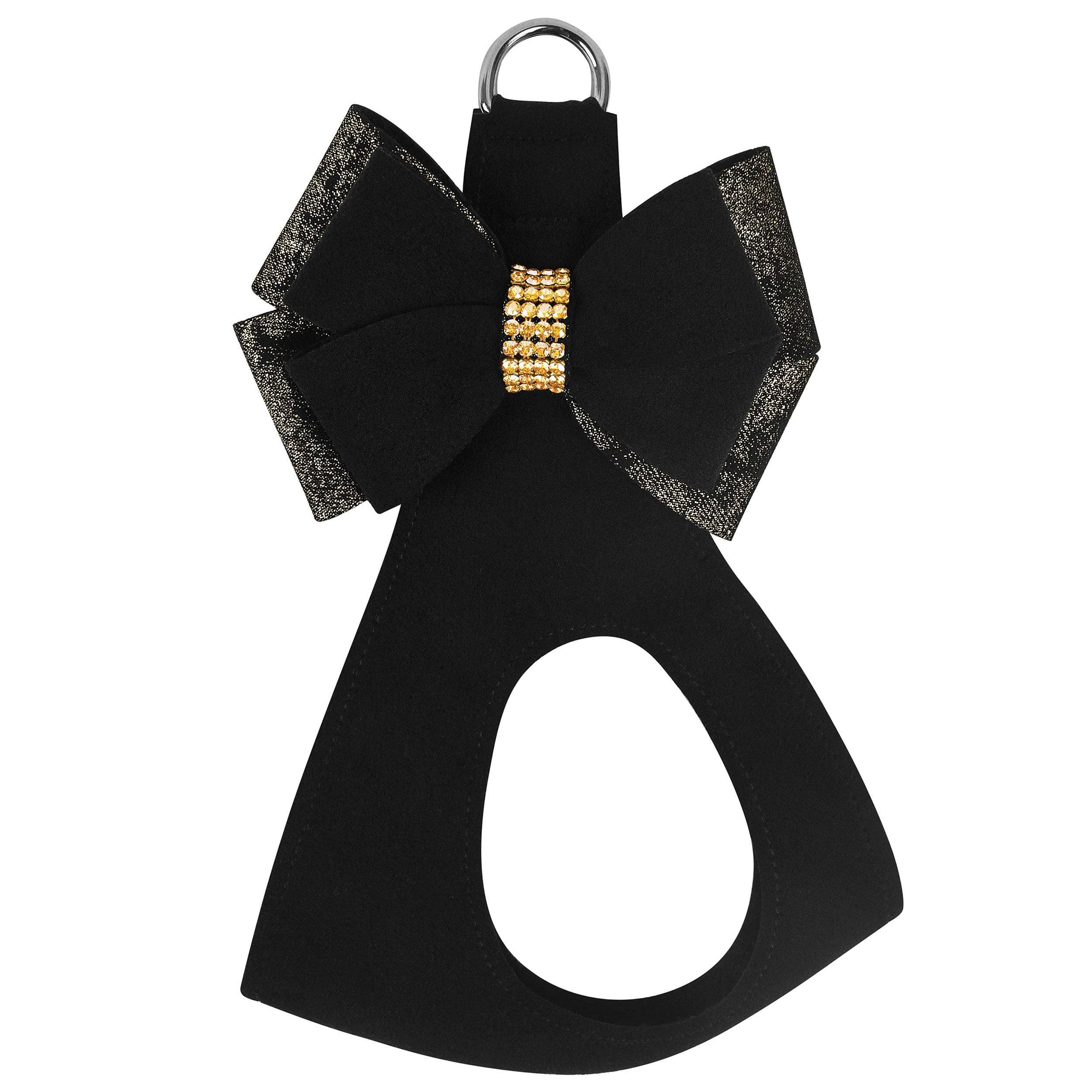 Black Glitzerati Double Nouveau Bow Step In Harness Black