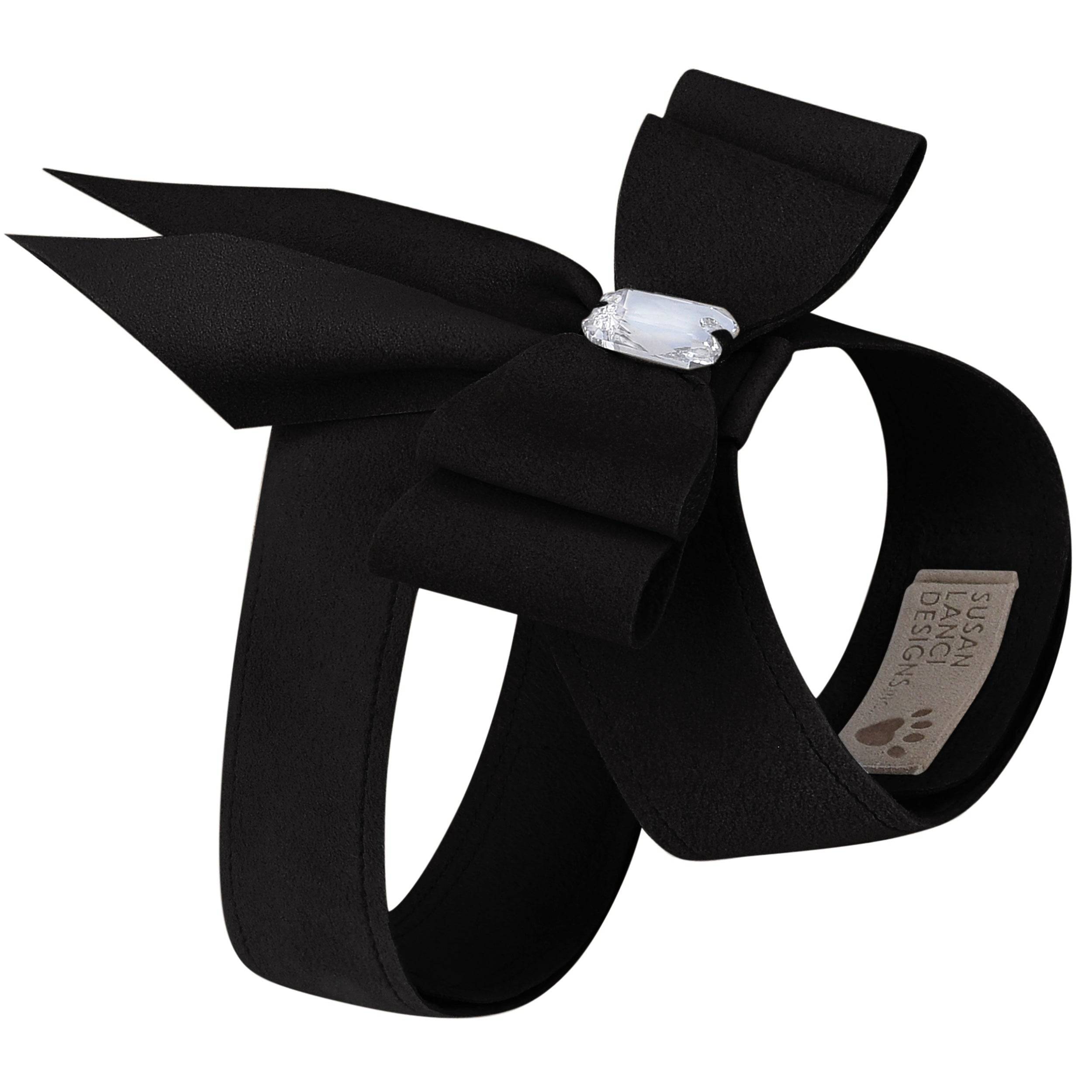 Double Tail Bow Tinkie Harness Black