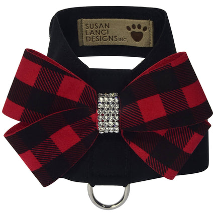 Red Gingham Nouveau Bow Tinkie Harness