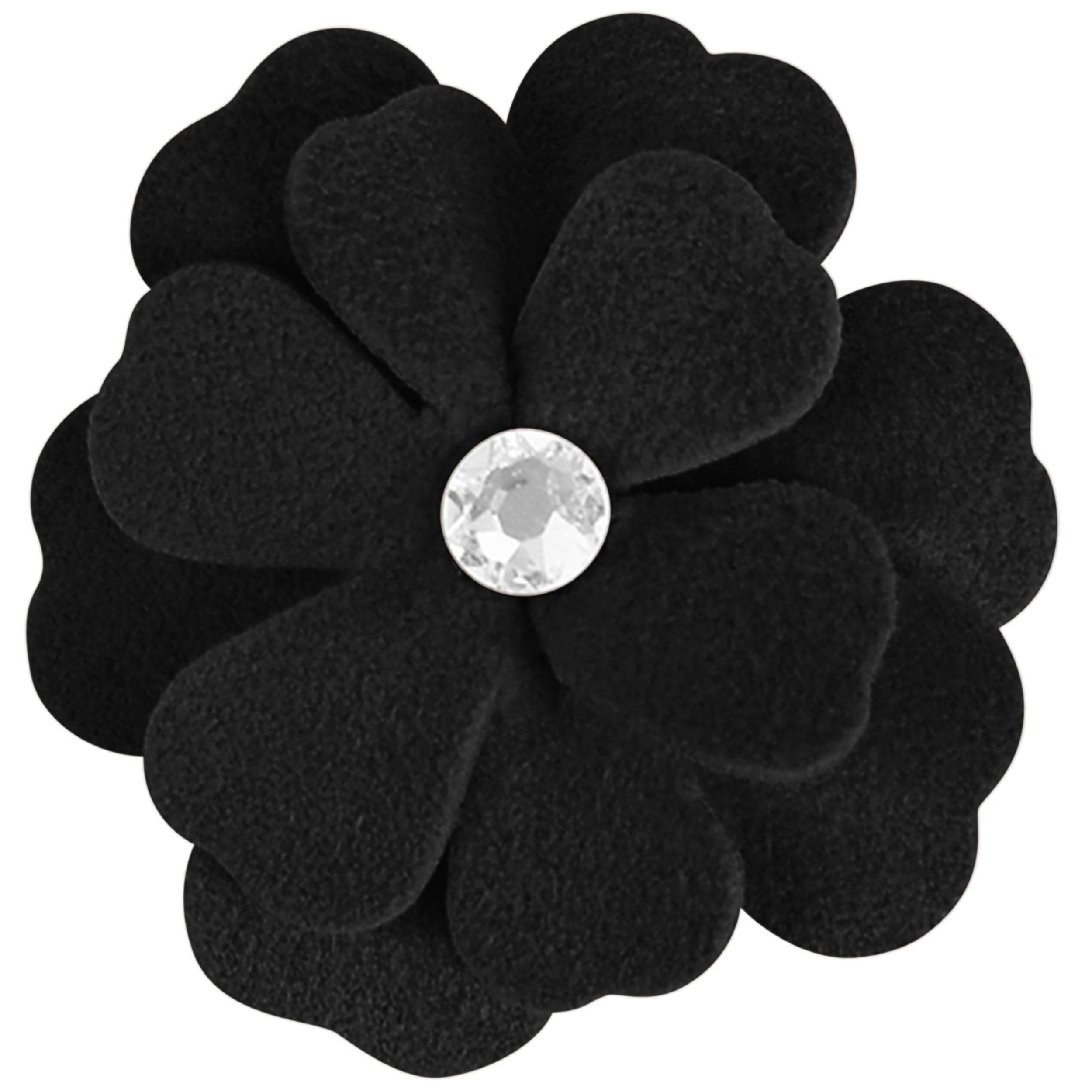 2 Layer Tinkie's Garden Flower Hair Bow 1 Black