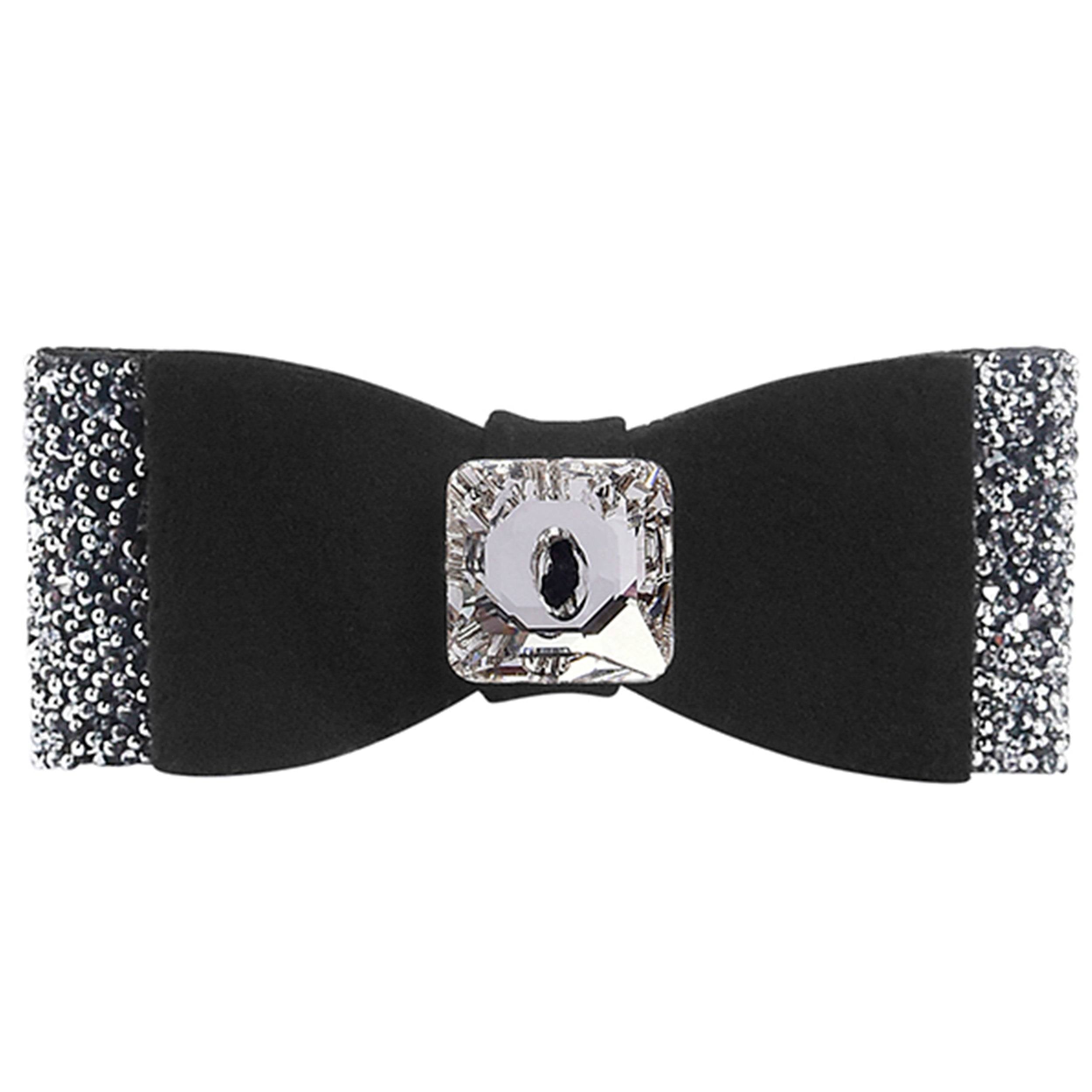 Crystal Stellar Big Bow Hair Bow Black