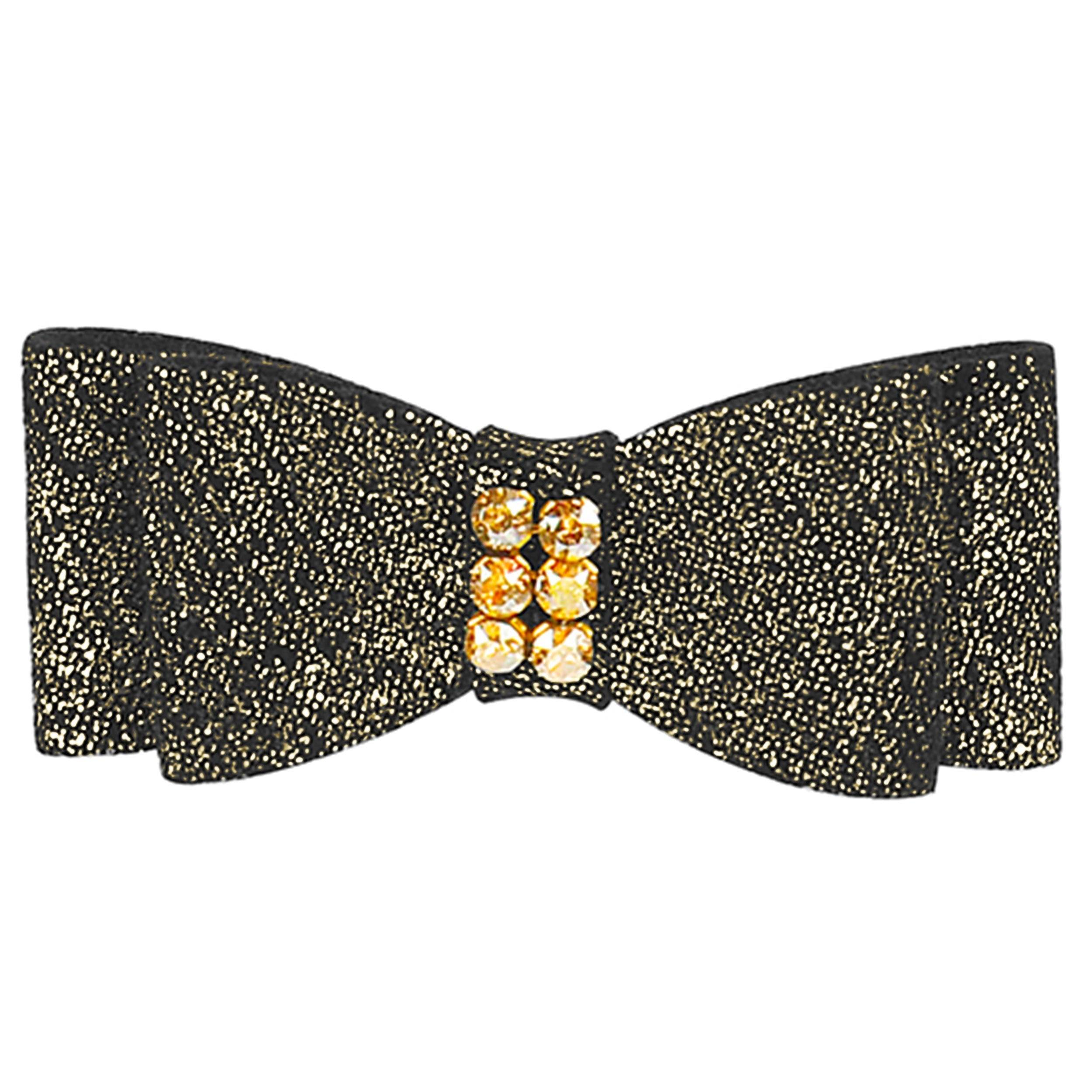 Black Glitzerati Gold Giltmore Hair Bow Black Glitzerati