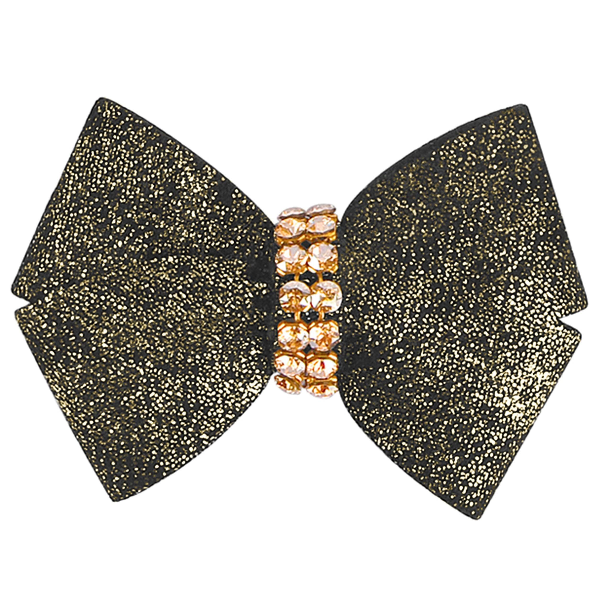 Black Glitzerati Nouveau Bow Hair Bow Black Glitzerati