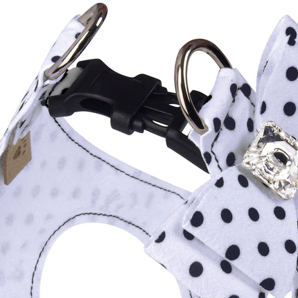 Polka Dot Big Bow Step In Harness