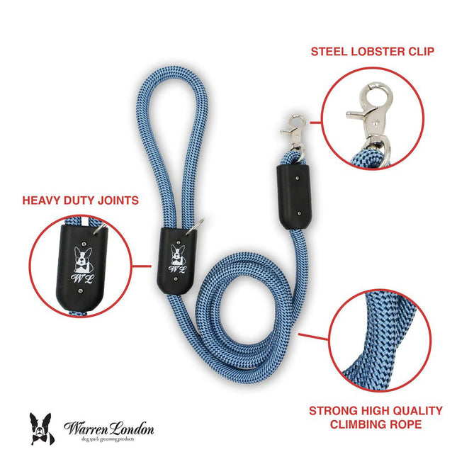 Blue Climbing Rope Dog Leash by Warren London