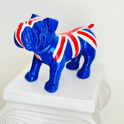 British Flag Design Bulldog Statue