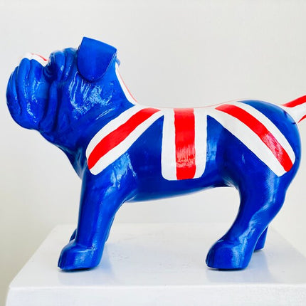 British Flag Design Bulldog Statue