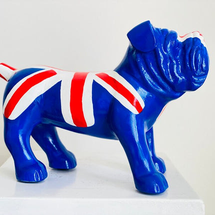 British Flag Design Bulldog Statue