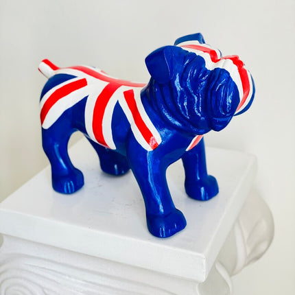 British Flag Design Bulldog Statue