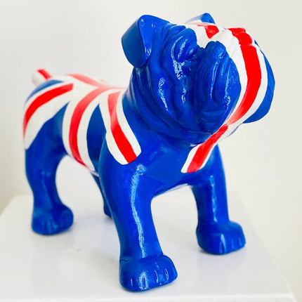 British Flag Design Bulldog Statue