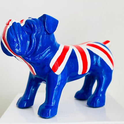 British Flag Design Bulldog Statue