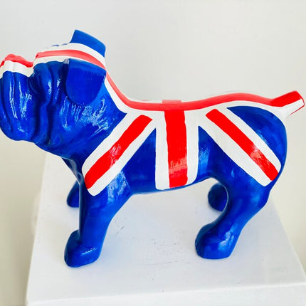 British Flag Design Bulldog Statue