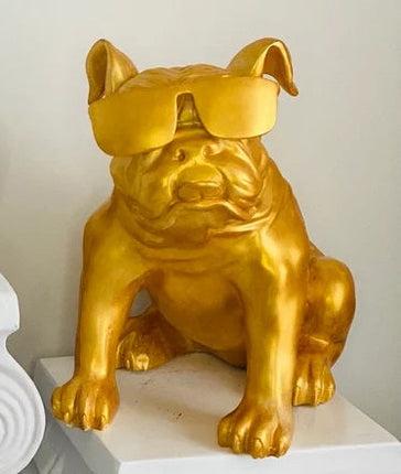 Bulldog with Shades Statue