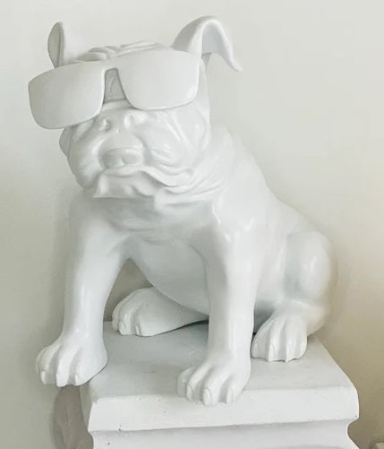 Bulldog with Shades Statue