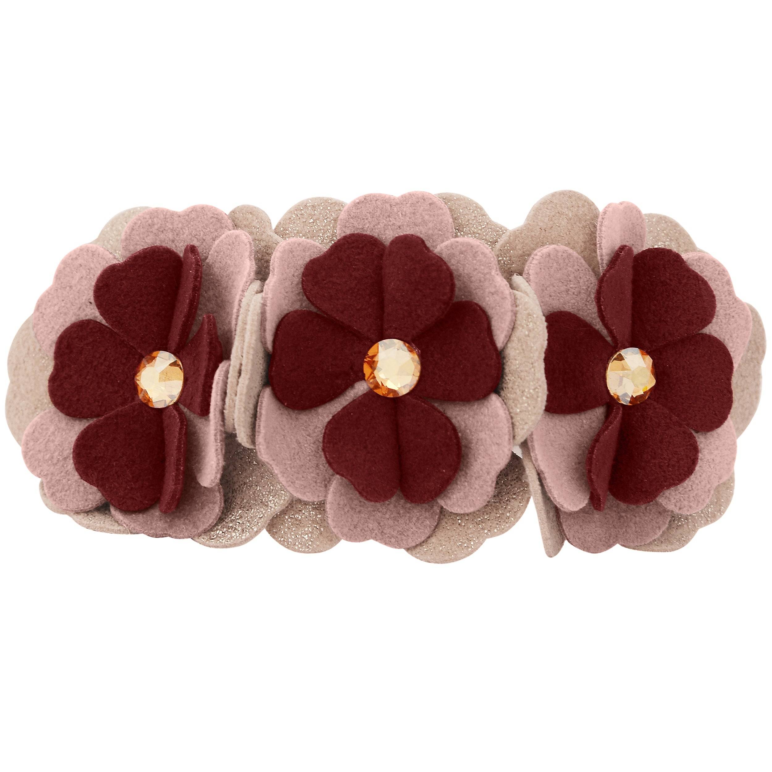 Rosewood Spice Flower Collar Burgundy