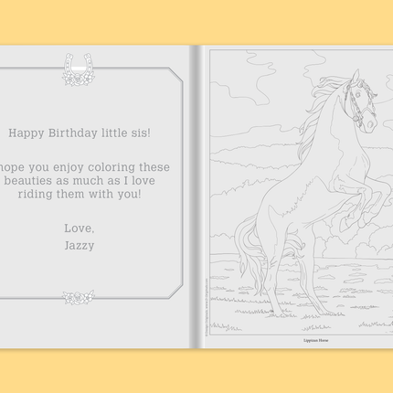 Horses Coloring Book Customized