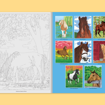 Horses Coloring Book Customized