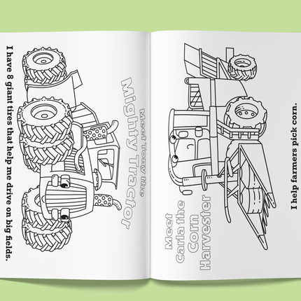 Super Cool Trucks, Tractors. and Cars Coloring Book Customized