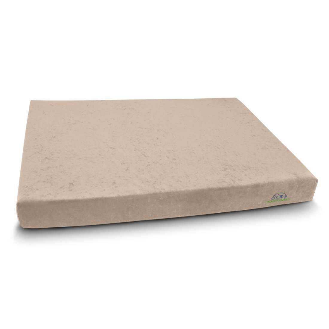 Deluxe Memory Foam Dog Bed Champagne Beige