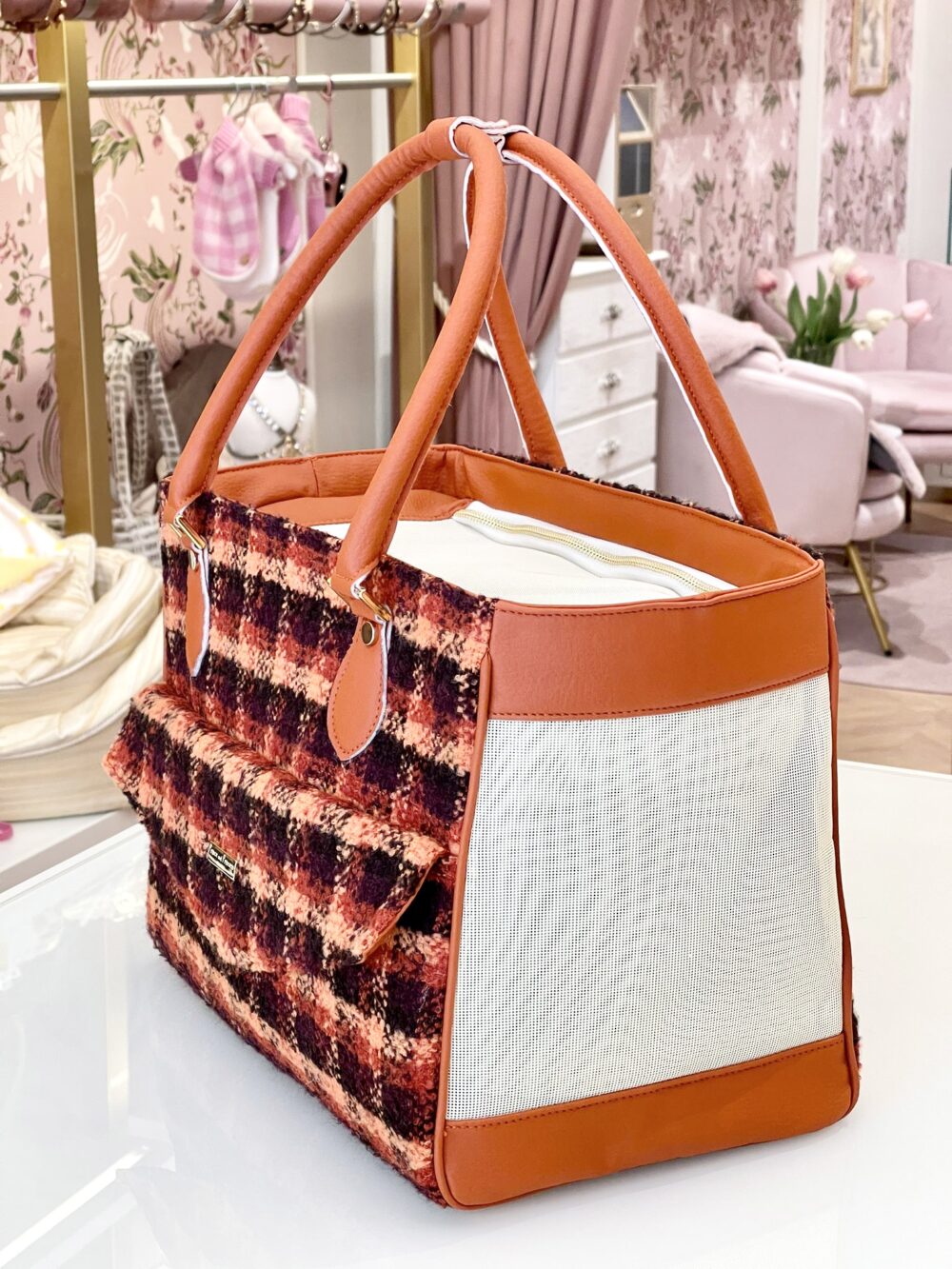 City Bag – Orange Tartan Edition