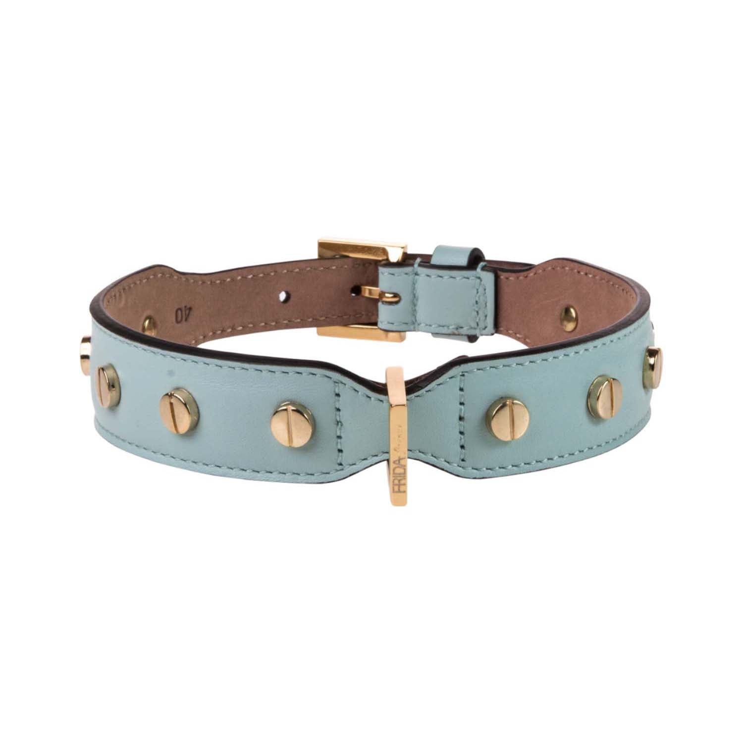 Stud Screw Cloud Leather Collar 50cm (19.68