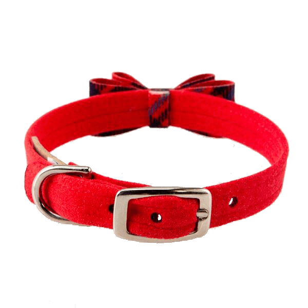 Scotty Chestnut Plaid Big Bow Collar