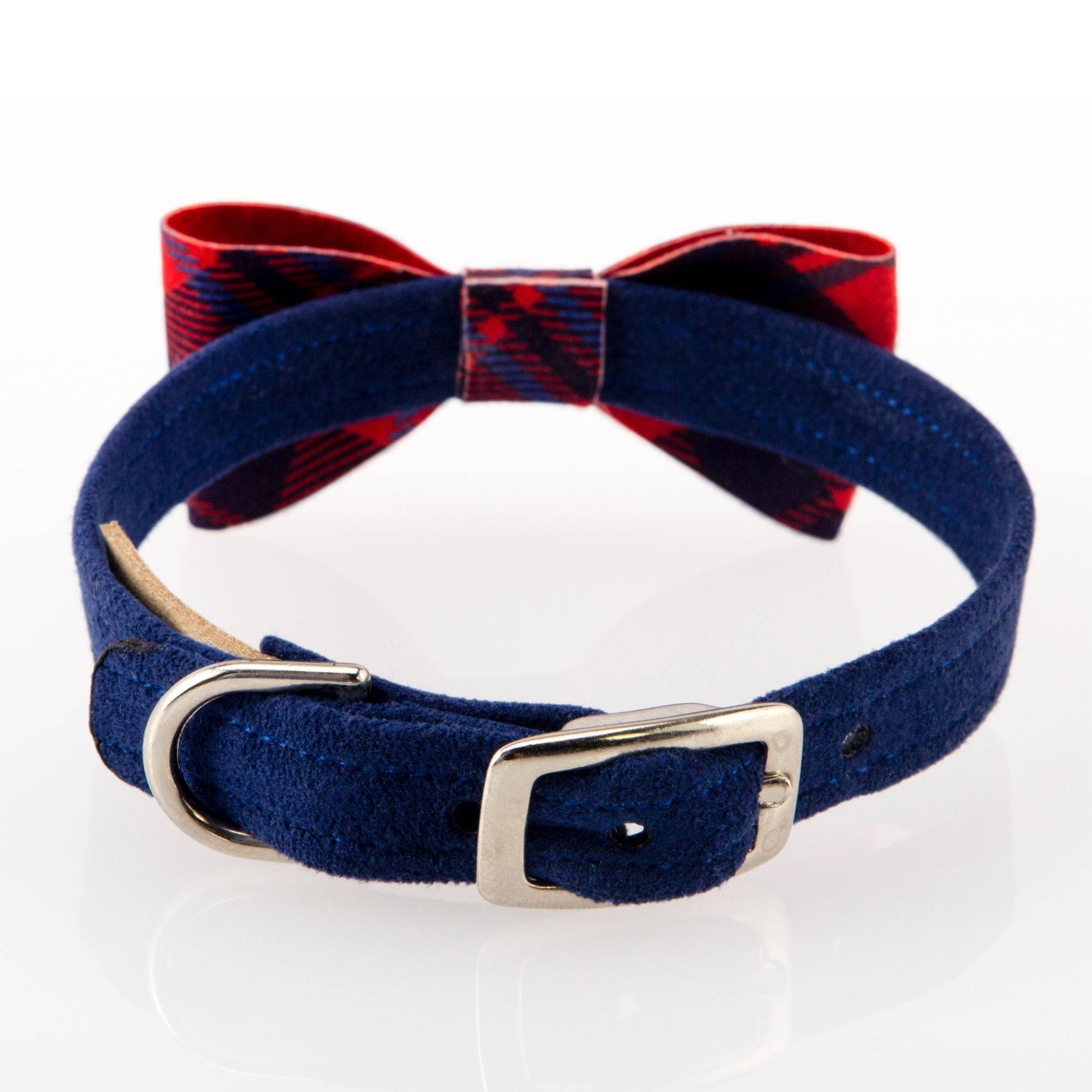 Scotty Chestnut Plaid Bow Tie Collar