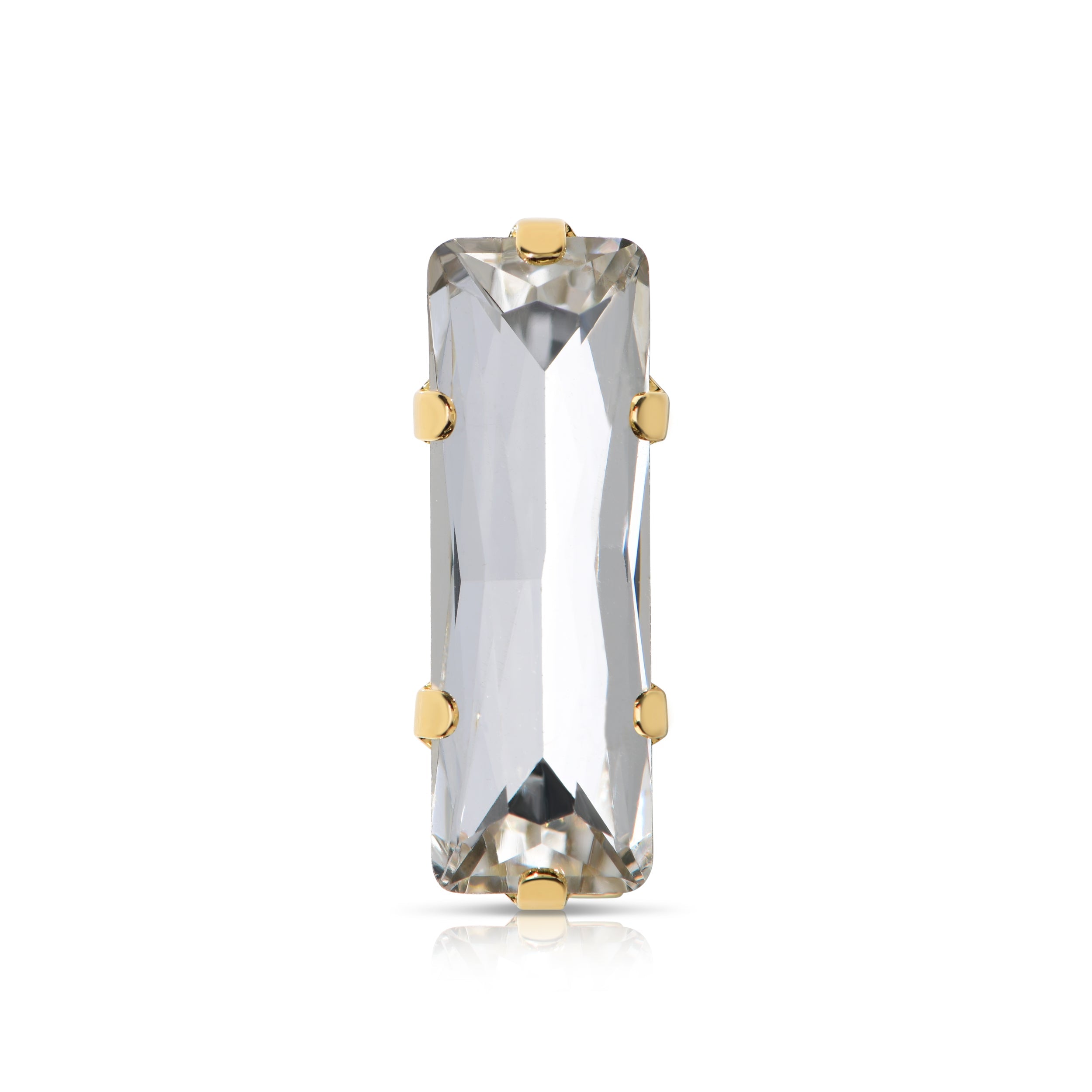 CRYSTAL SLIDERS -SKINNIES- CLEAR CRYSTAL GOLD