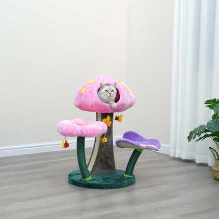 Wonderland Cat Tree with Garden Inspired Condo and Perches