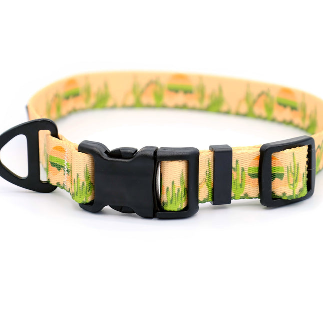 Outdoor Style Cactus Cream Nylon Dog Collar