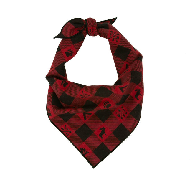 Campfire Flannel Plaid Dog Bandana