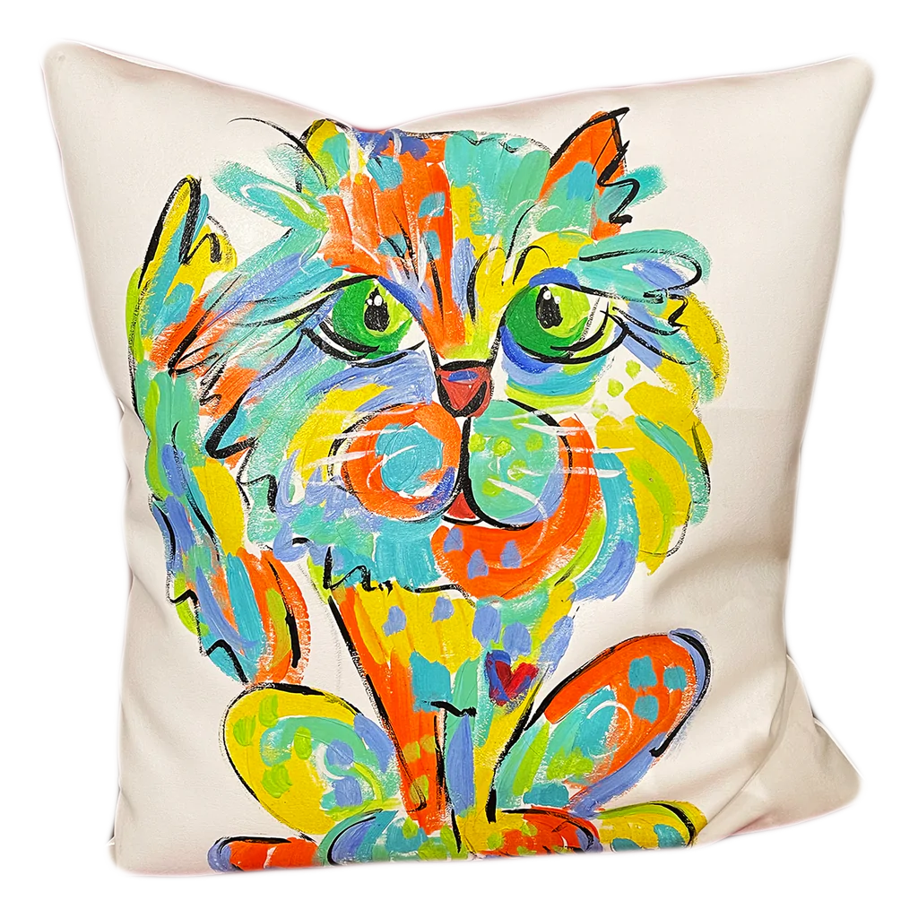 Cat Pillow - Vinyl Leather