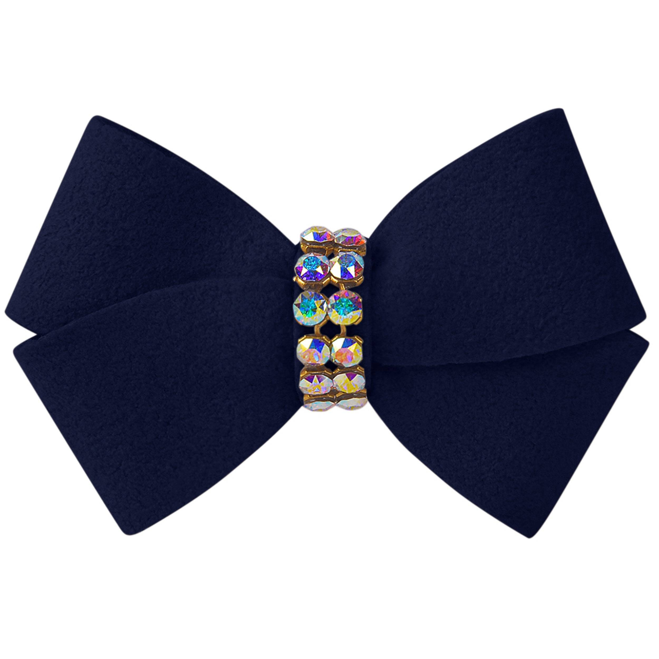 Nouveau Bow Hair Bow with Aurora Borealis Giltmore Champagne