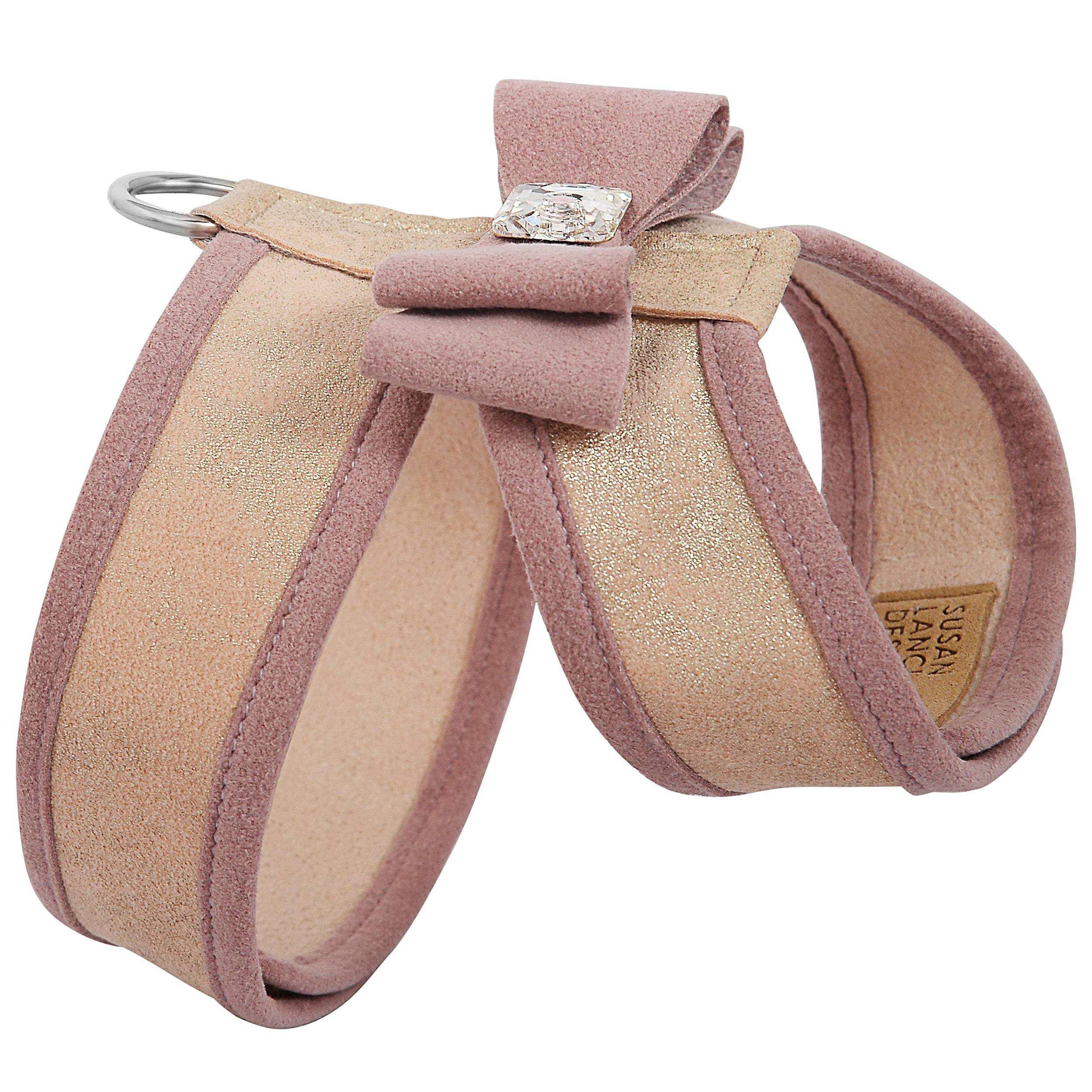 Rosewood Big Bow Tinkie Harness with Rosewood Trim Champagne Glitzerati