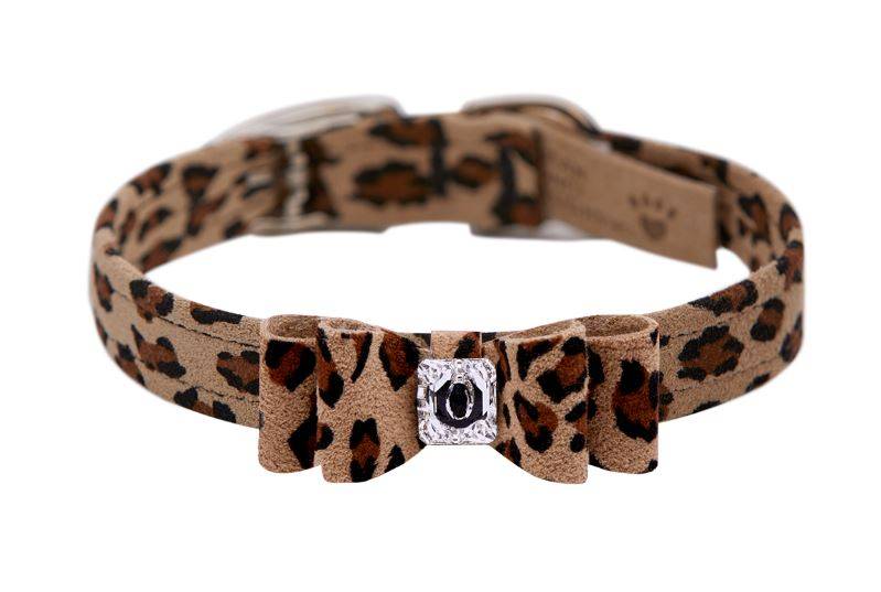 Cheetah Couture Big Bow Collar XL Pink Cheetah