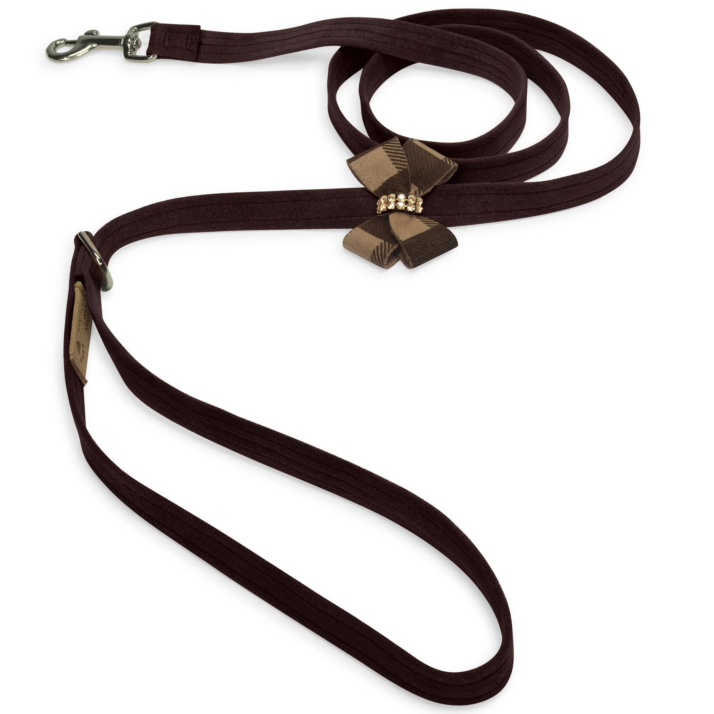 Fawn Gingham Nouveau Bow Leash