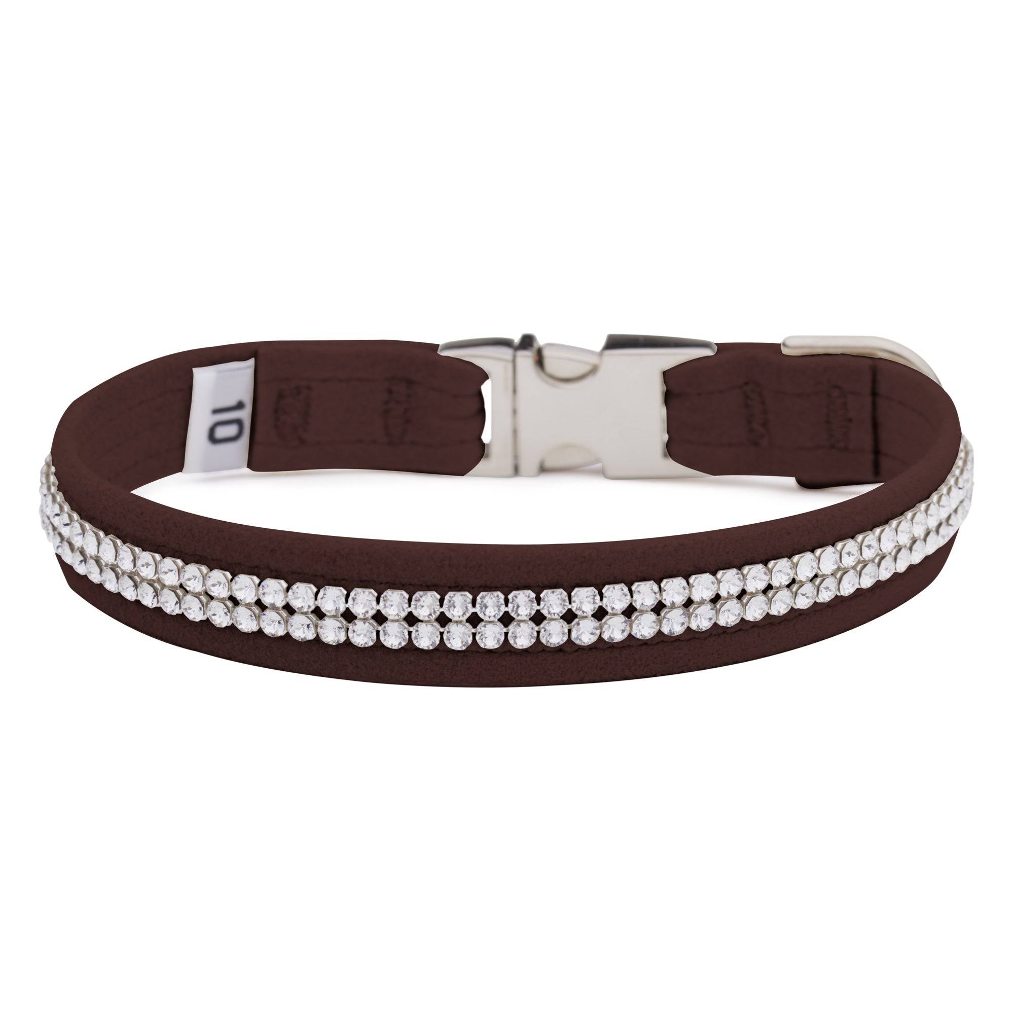 Chocolate 2 Row Giltmore Perfect Fit Collar Chocolate