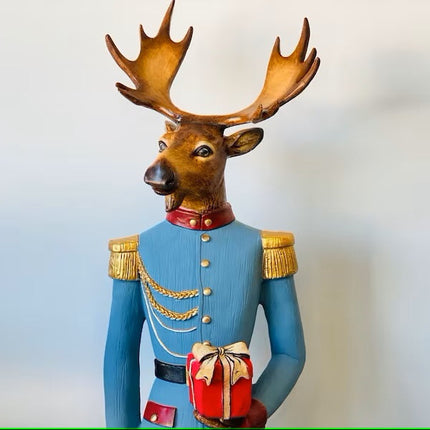 Christmas Welcoming Deer Statue